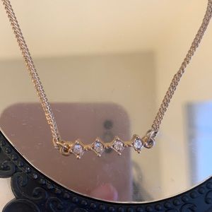 GUESS: Sequence 14KT Diamond Necklace, Yellow Finish